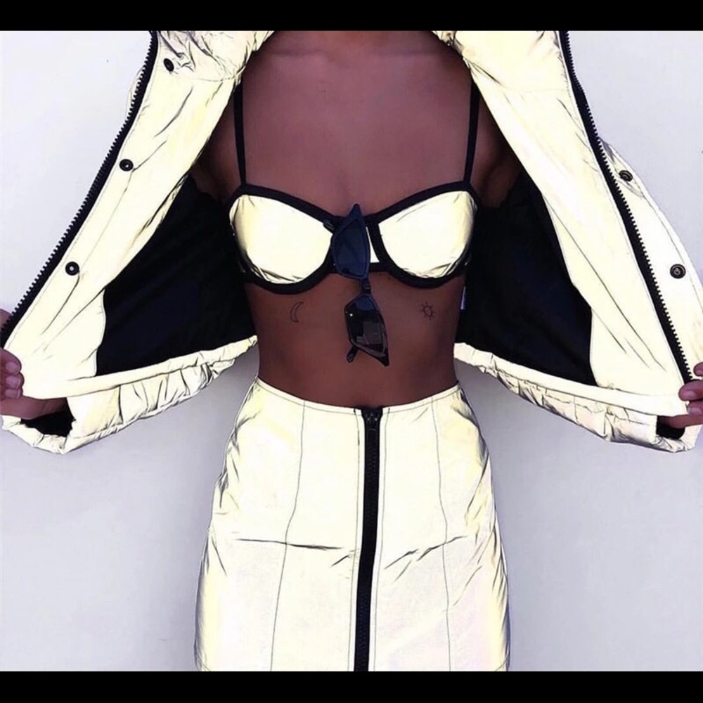 (SOLD) Dolls Kill Reflective Bra